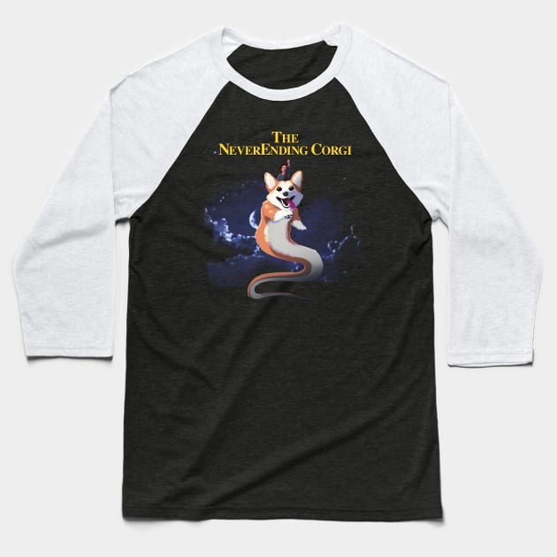 The NeverEnding Corgi Baseball T-Shirt by RelwotWerdna